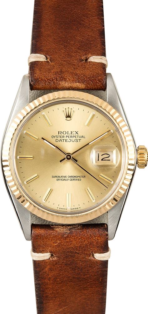 fake leather strap rolex|vintage Rolex with leather strap.